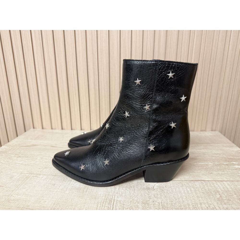 ZADIG & VOLTAIRE Tyler Star Studded Leather Bootie MSRP $498 Womens Sz 5 New - Picture 1 of 12